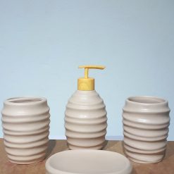 Alternative view of Complete Ceramic Bathroom Accessory Set 4 Pieces
