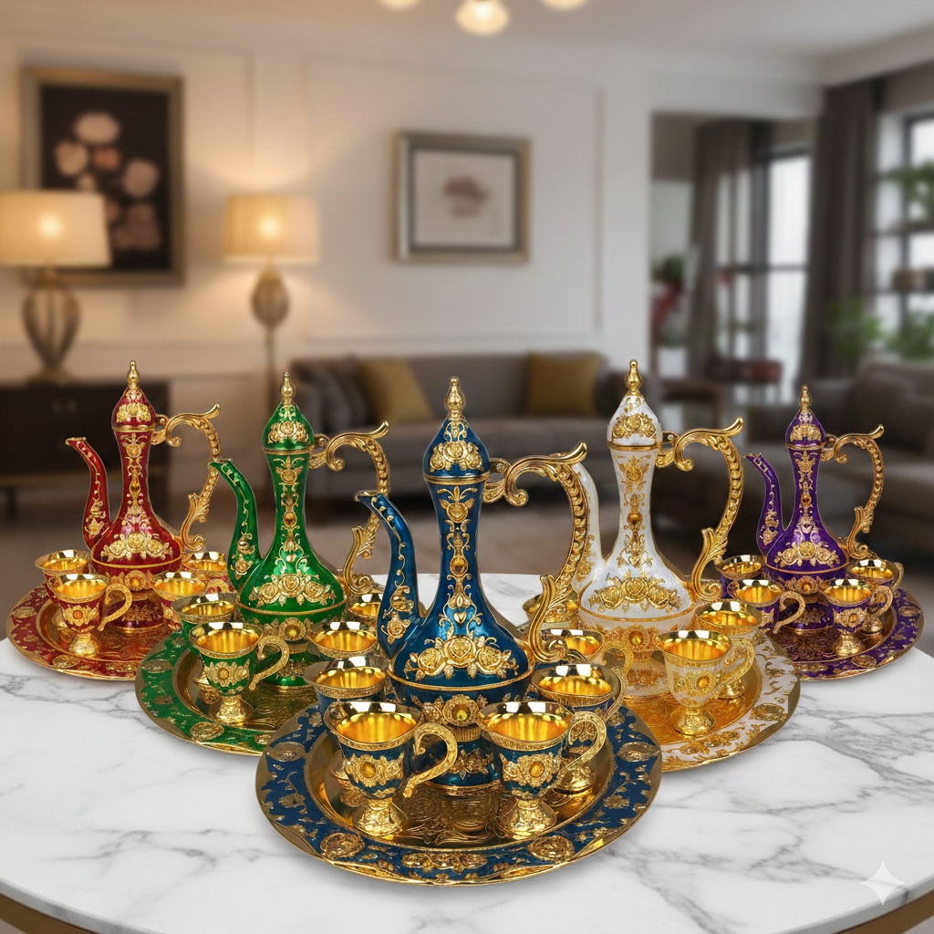 Opulent Turkish Surai Set Style 8 Piece Serving Set