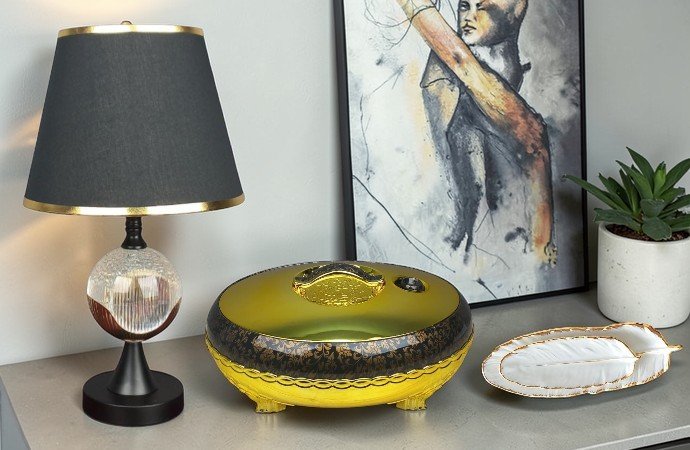 3d floral wall clock with gilded accents (2)