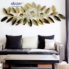 Floral Gold Metal Wall Art