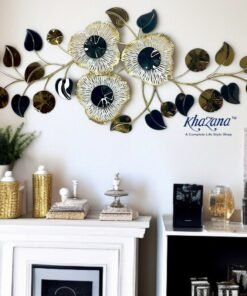 Golden Bloom & Gilded Leaf 3D Metal Wall Art