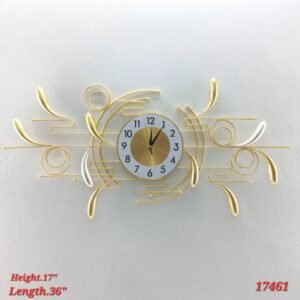 modern abstract golden wings wall clock