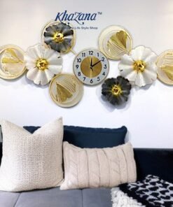 botanical harmony monstera metal wall clock