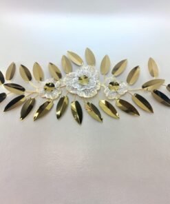 Floral Gold Metal Wall Art