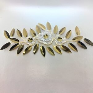 Floral Gold Metal Wall Art