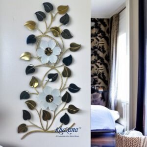 Majestic Floral Vine Vertical 3D Metal Wall Art 300x300
