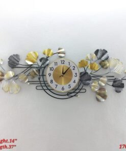 modern ginkgo leaf decorative wall clock