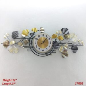 modern ginkgo leaf decorative wall clock