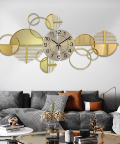 tropical radiance monstera metal wall clock