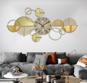 tropical radiance monstera metal wall clock