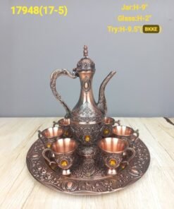 antique style floral turkish coffee & tea set
