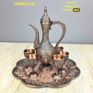 antique style floral turkish coffee & tea set