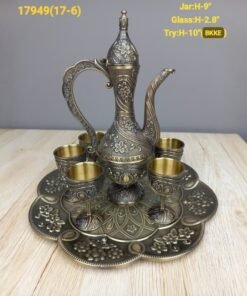 antique style floral turkish coffee & tea set