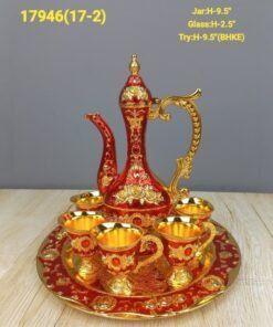 luxury enameled gold tone coffee & tea gift set