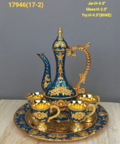 luxury enameled gold tone coffee & tea gift set