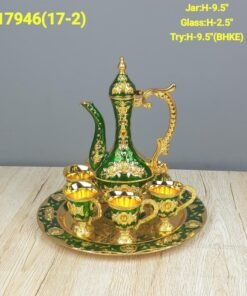 luxury enameled gold tone coffee & tea gift set