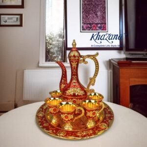 Luxurious Ornate Pitcher & Cup Serving Set 8 Piece