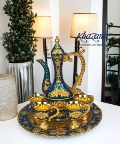 luxury enameled gold tone coffee & tea gift set