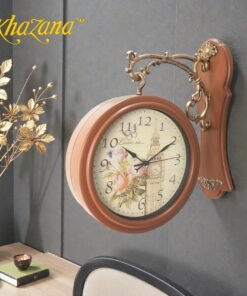 Vintage European Double-Sided Station Wall Clock