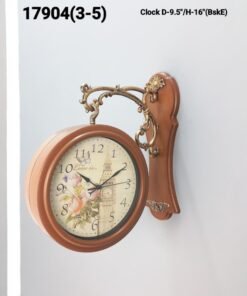 Vintage European Double-Sided Station Wall Clock