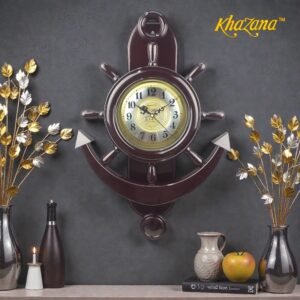 Nautical Anchor and Ship s Wheel Wall Clock