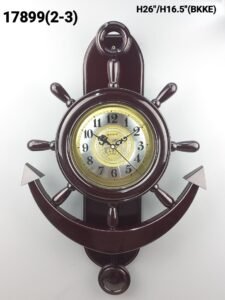 Nautical Anchor and Ship s Wheel Wall Clock