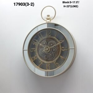 Industrial Steampunk Gear Wall Clock with Mirrored Accents