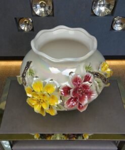 All Iridescent Cylinder Vase With Dual Floral Relief 2 247x296