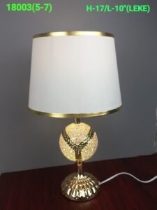 Elegant Crystal Orb Table Lamp with Gold Accents