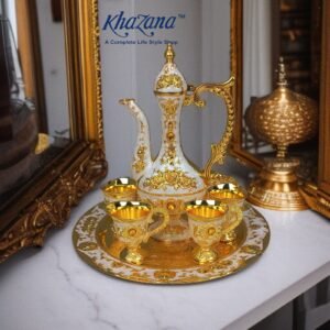 luxury enameled gold tone coffee & tea gift set