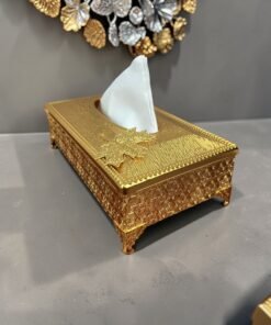 luxury gold plated tissue box holder