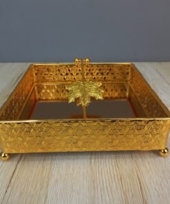 elegant gold plated square napkin holder with maple leaf weight elegant gold plated square napkin holder with maple leaf weight