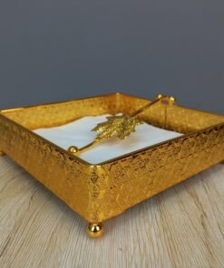 elegant gold plated square napkin holder with maple leaf weight elegant gold plated square napkin holder with maple leaf weight