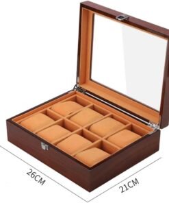 premium handcrafted walnut finish wooden watch box