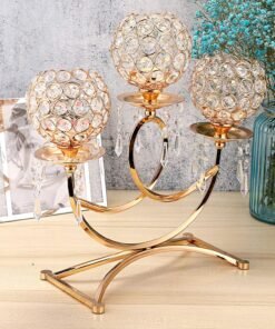 3 arms crystal candle holder gold candlestick table centerpieces for dining room wedding table