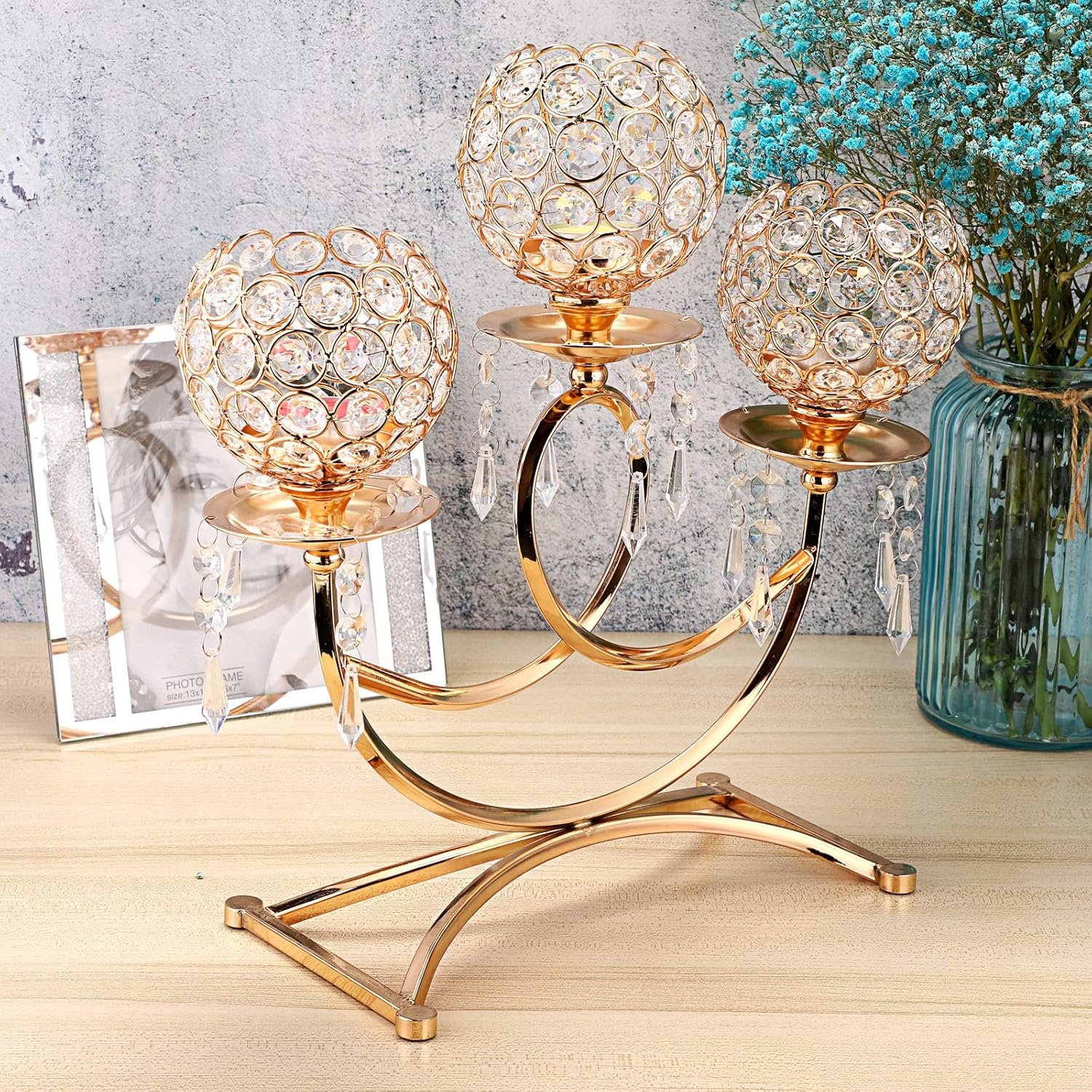 3 arms crystal candle holder gold candlestick table centerpieces for dining room wedding table 3 arms crystal candle holder gold candlestick table centerpieces for dining room wedding table