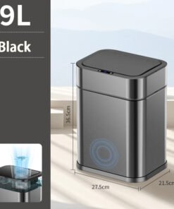 automatic sensor trash can stainless steel wastebin kitchen and home large capacity trash can smart dump house bathroom supplies