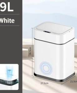 automatic sensor trash can stainless steel wastebin kitchen and home large capacity trash can smart dump house bathroom supplies