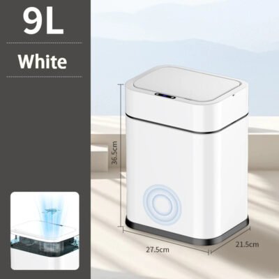 automatic sensor trash can stainless steel wastebin kitchen and home large capacity trash can smart dump house bathroom supplies