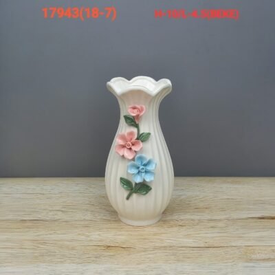 Ceramic Handcrafted 3D Floral Vase ceramic handcrafted 3d floral vase