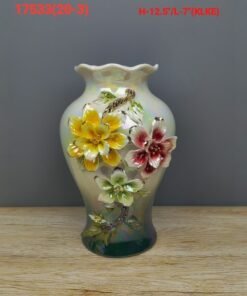 ceramic vase elegant 3d floral