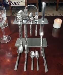 Mega Shop finish cutlery set with vertical display stand