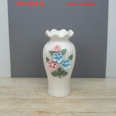 elegant 3d ceramic floral vase