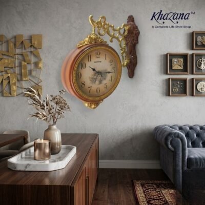 imported double sided wall clock roman and numeric dial