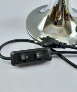 elegant crystal ball table lamp with geometric honeycomb shade