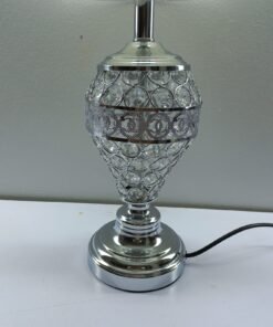 premium crystal base table lamp with pleated shade