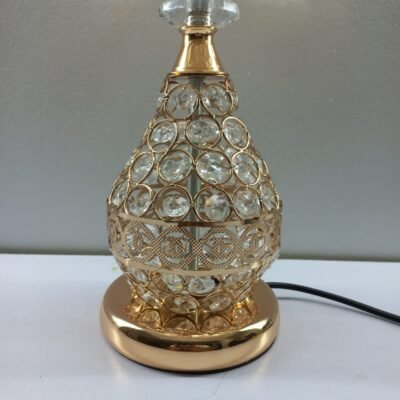 luxurious crystal bead table lamp golden elegance