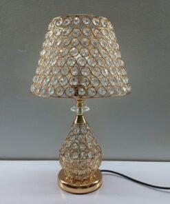 luxurious crystal bead table lamp golden elegance