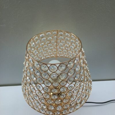 golden crystal bead table lamp