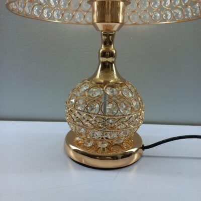 golden crystal bead table lamp